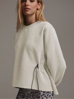 Varley Oatmeal Drawstring Hem Sweatshirt - Women Size XL